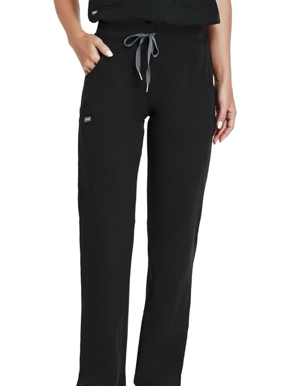 Comenii Scrub Pants for Women,Mid Rise Straight Leg Cargo Scrubs Size M Petite
